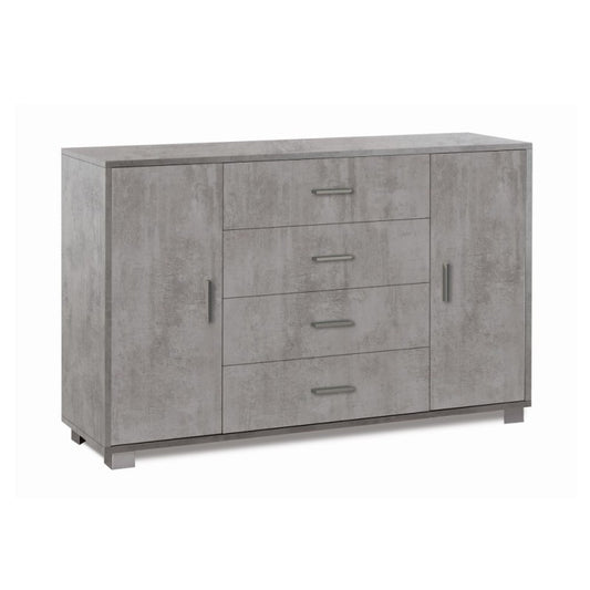 Sideboard zwei Türen vier Schubladen Beton 136x41x h86 cm