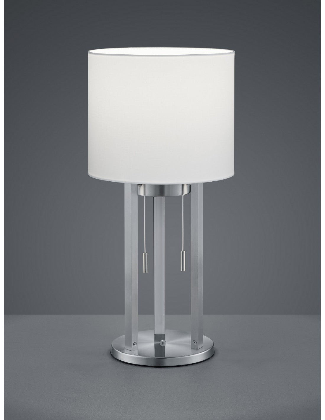 Glühlampen, Tandori Nichel Paralume Bianco Ø25 cm Trio Lighting