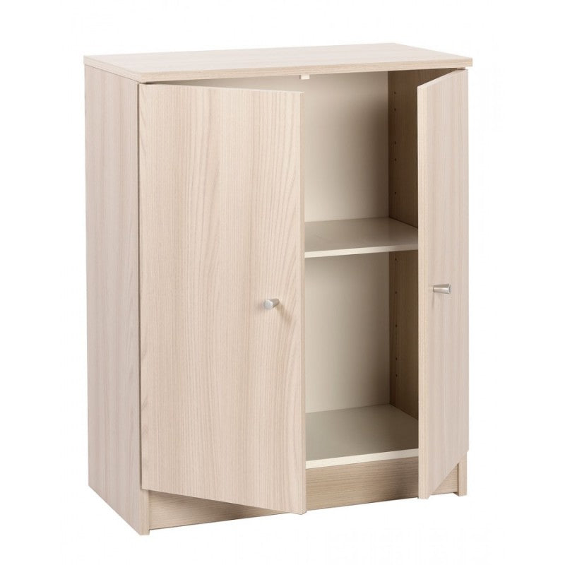 Niedriger Mehrzweckschrank mit zwei Türen in Light Olmo 62x34x h80 cm