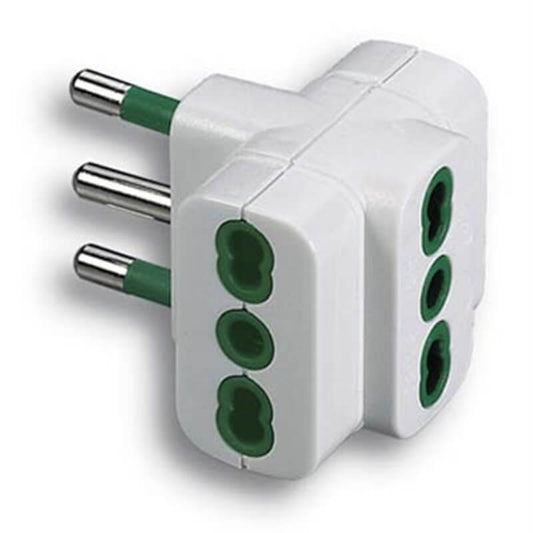 Dreifachadapter 16A 16A Bypass Fme Weiß 2P+E