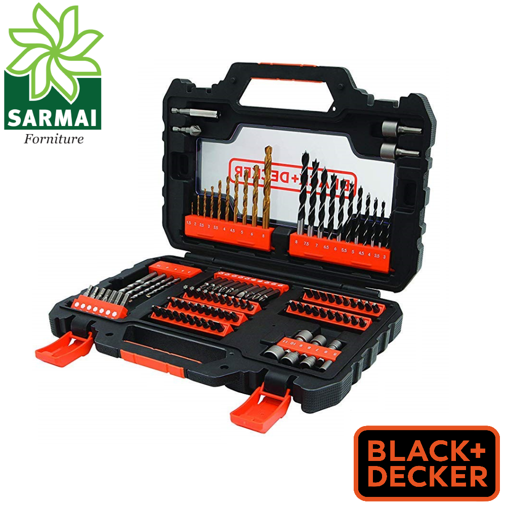 Set 104 zünnige Stifte und Bits-Einfügungen<strong>Black und Decker