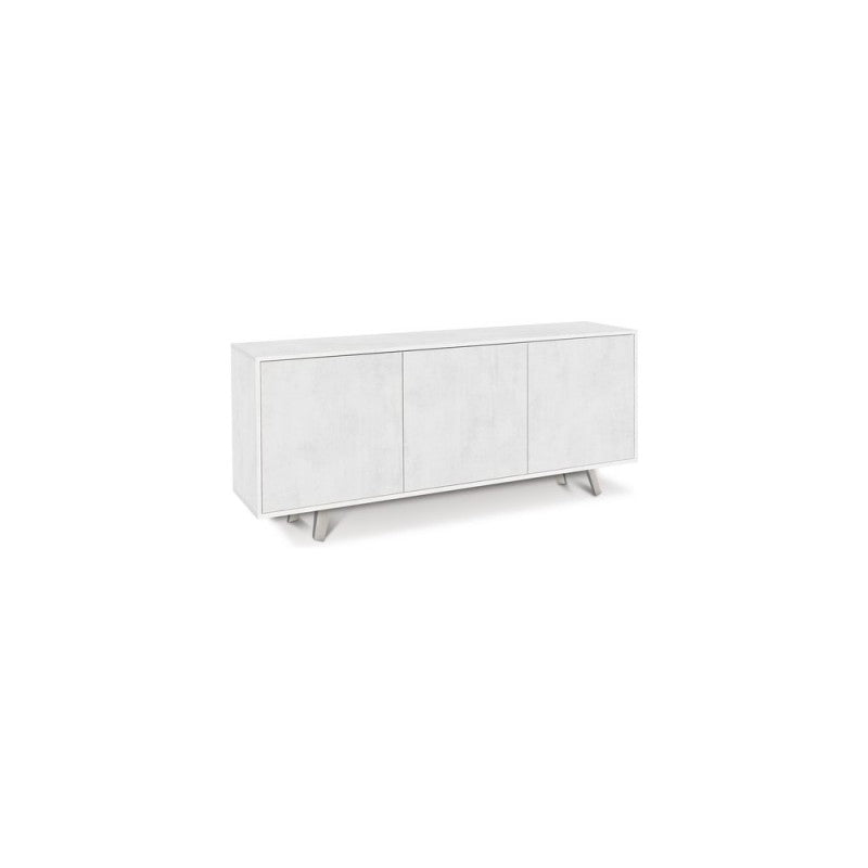 Dreitüriges Sideboard in Ossido-Weiß, 177 x 41 x 74 cm