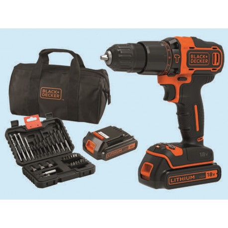 Black+Decker BDCHD18B S32 Akku-Bohrschrauber – 18-Volt-Lithium-Akku – 1,5 Ah