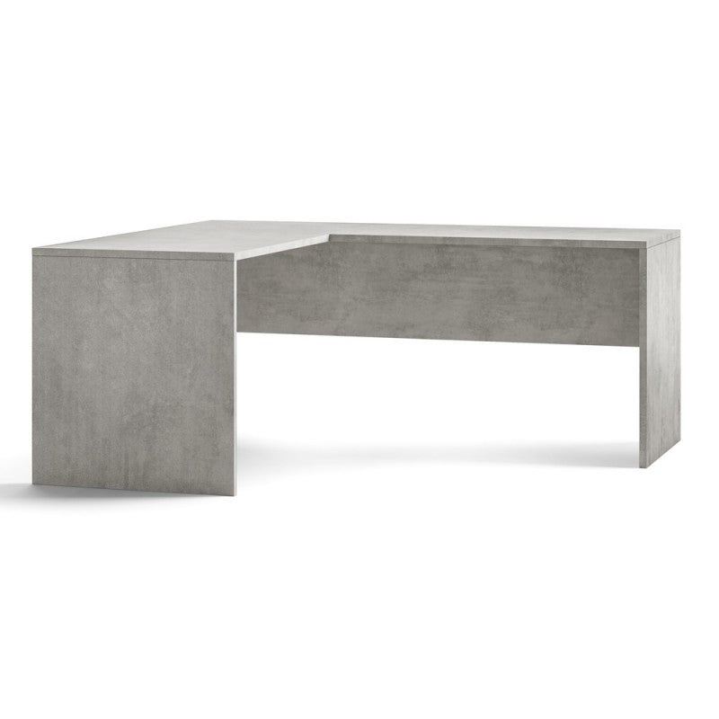 Schreibtisch mit linker Ecke modern Beton Cemento 180x169x h76 cm