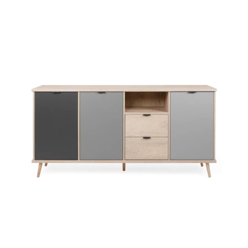 3-türiges Sideboard mit 2 Schubladen 180 x 40 x H 88 cm