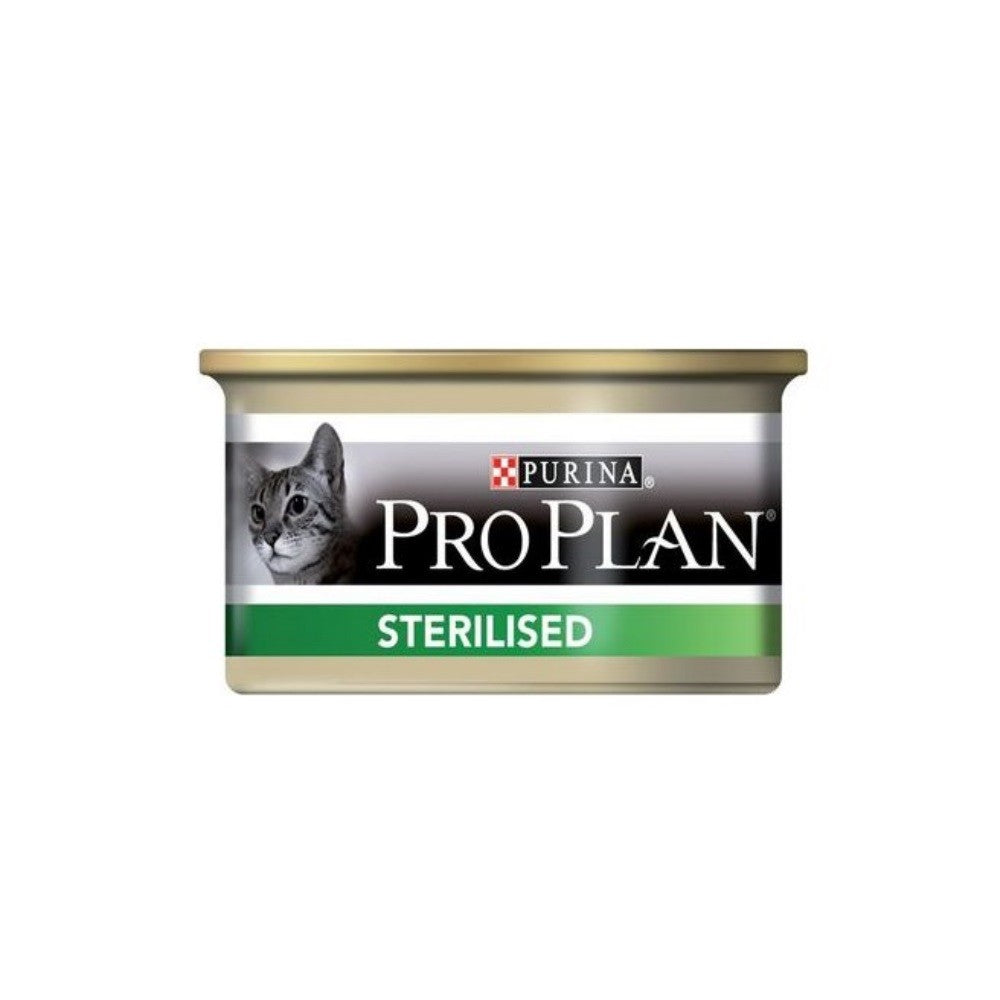 Pro Plan Sterilisierte Katzenpastete mit Thunfisch und Lachs Purina 85 Gramm