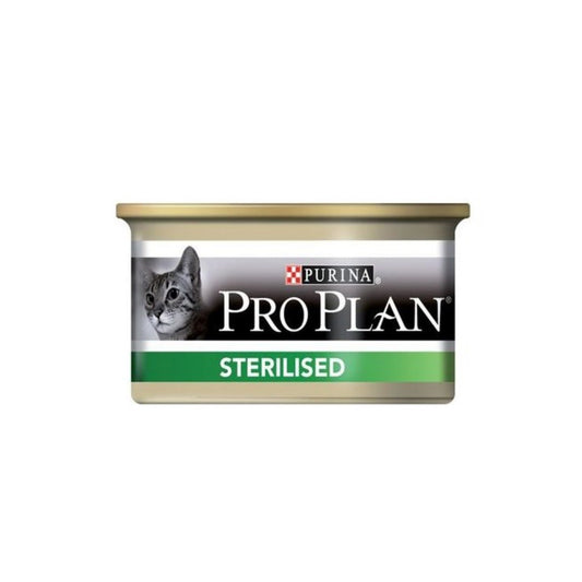 Pro Plan Sterilisierte Katzenpastete mit Thunfisch und Lachs Purina 85 Gramm