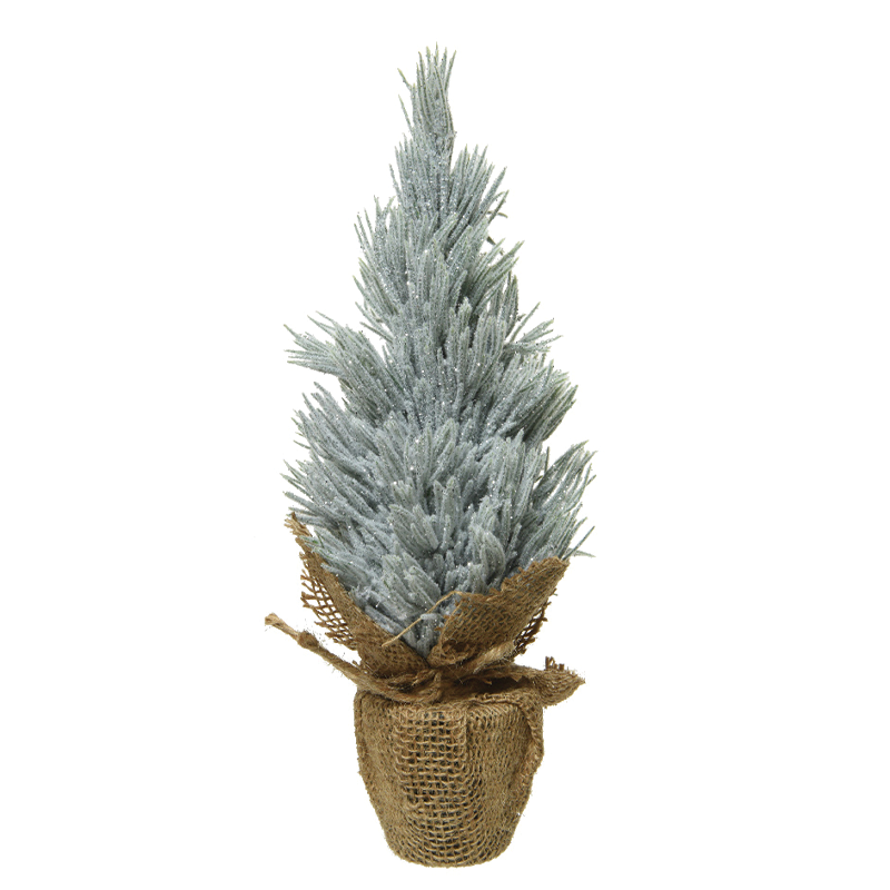 Silberzeit H 30 x Ø 12 cm silber Weihnachtsbaum