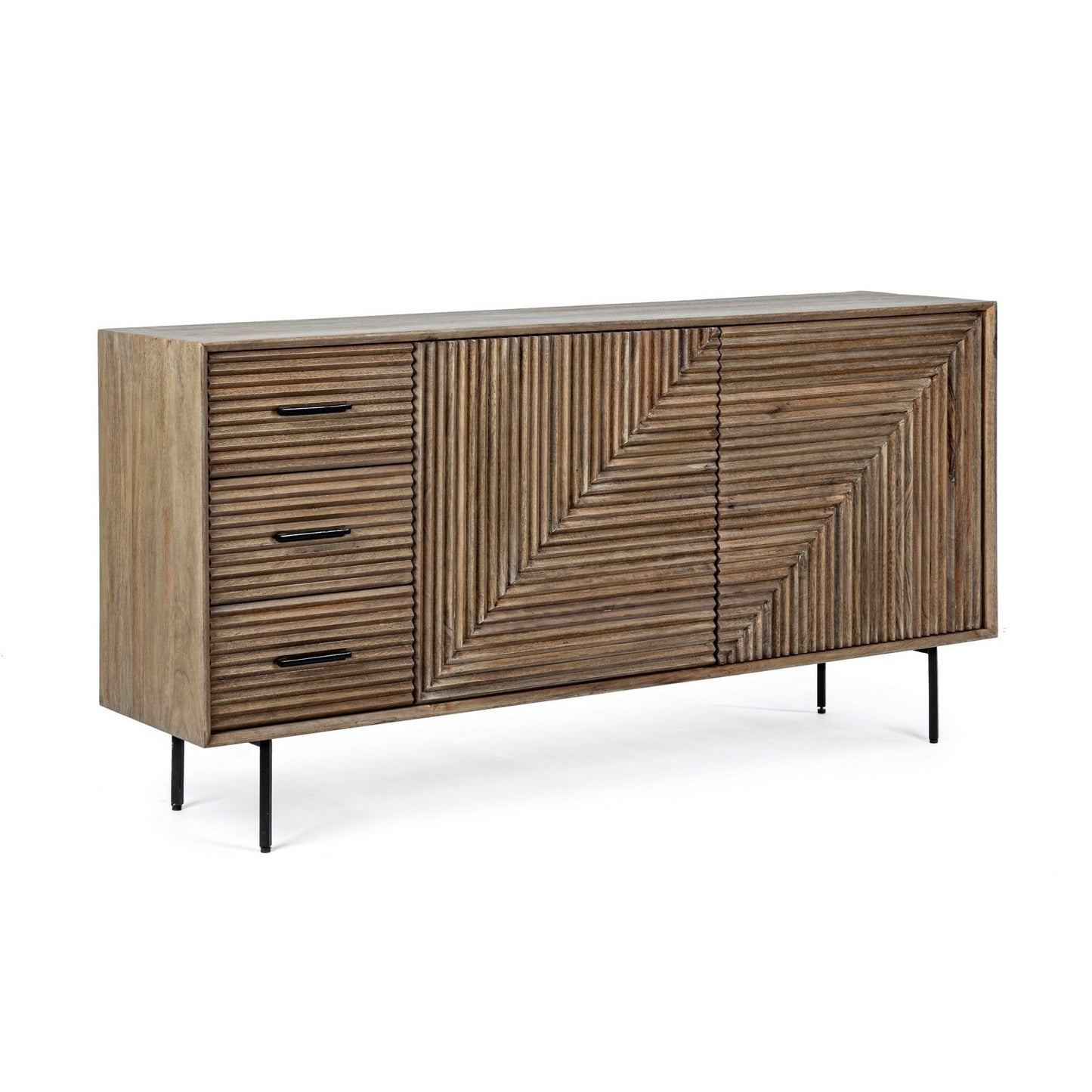 Sideboard 2-Türen 3 Schubladen aus Holz Darsey