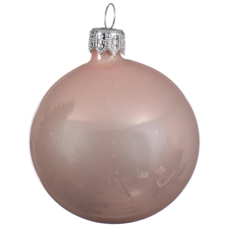 Glänzende rosa Glas-Weihnachtskugel Ø10 cm