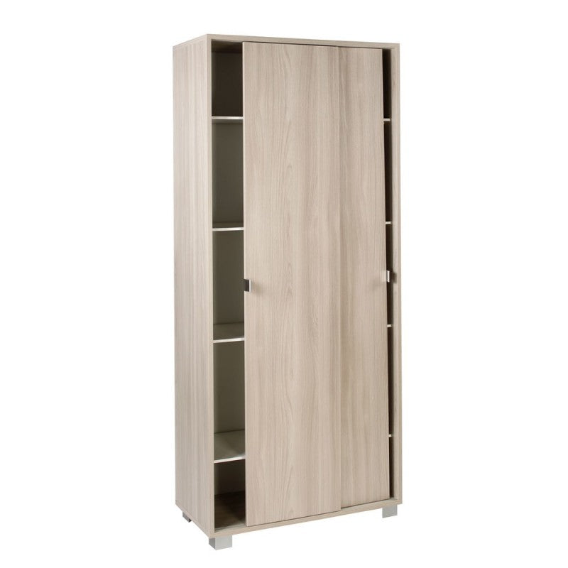 Mehrzweckschrank mit zwei Schiebetüren mit Regalen Light Olmo 82x41x h190 cm