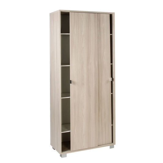 Mehrzweckschrank mit zwei Schiebetüren mit Regalen Light Olmo 82x41x h190 cm