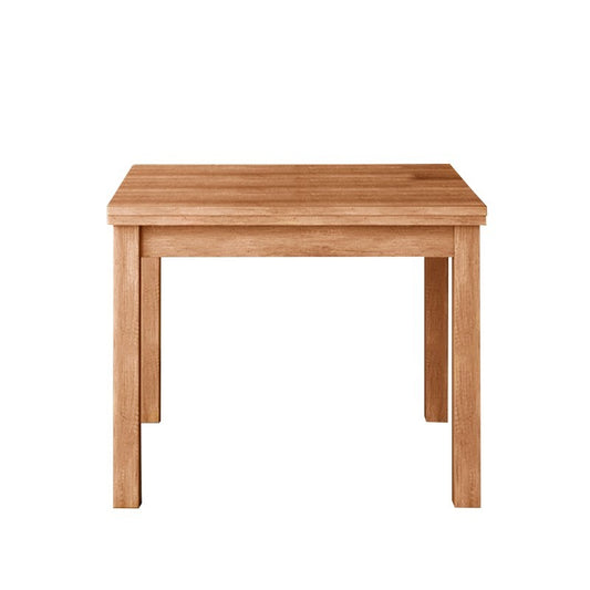 Esstisch im Landhausstil aus Nussbaumholz mit Bücheröffnung aus melaminharzbeschichtetem Holz, 90 x 90–180 cm