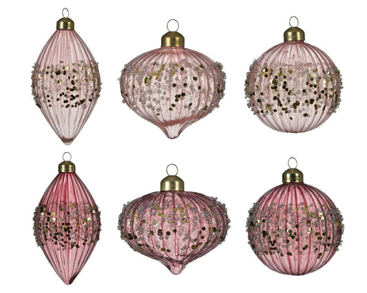 Decoris Decoris Vetro Glemato Rosa 8Cm Assoriti