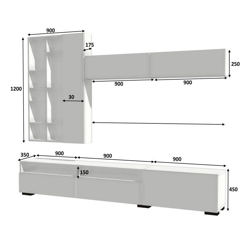 Es ist ein stationärbasiertes 3-reboum-basiertes parioses Pulver 270x35xh.45 cm