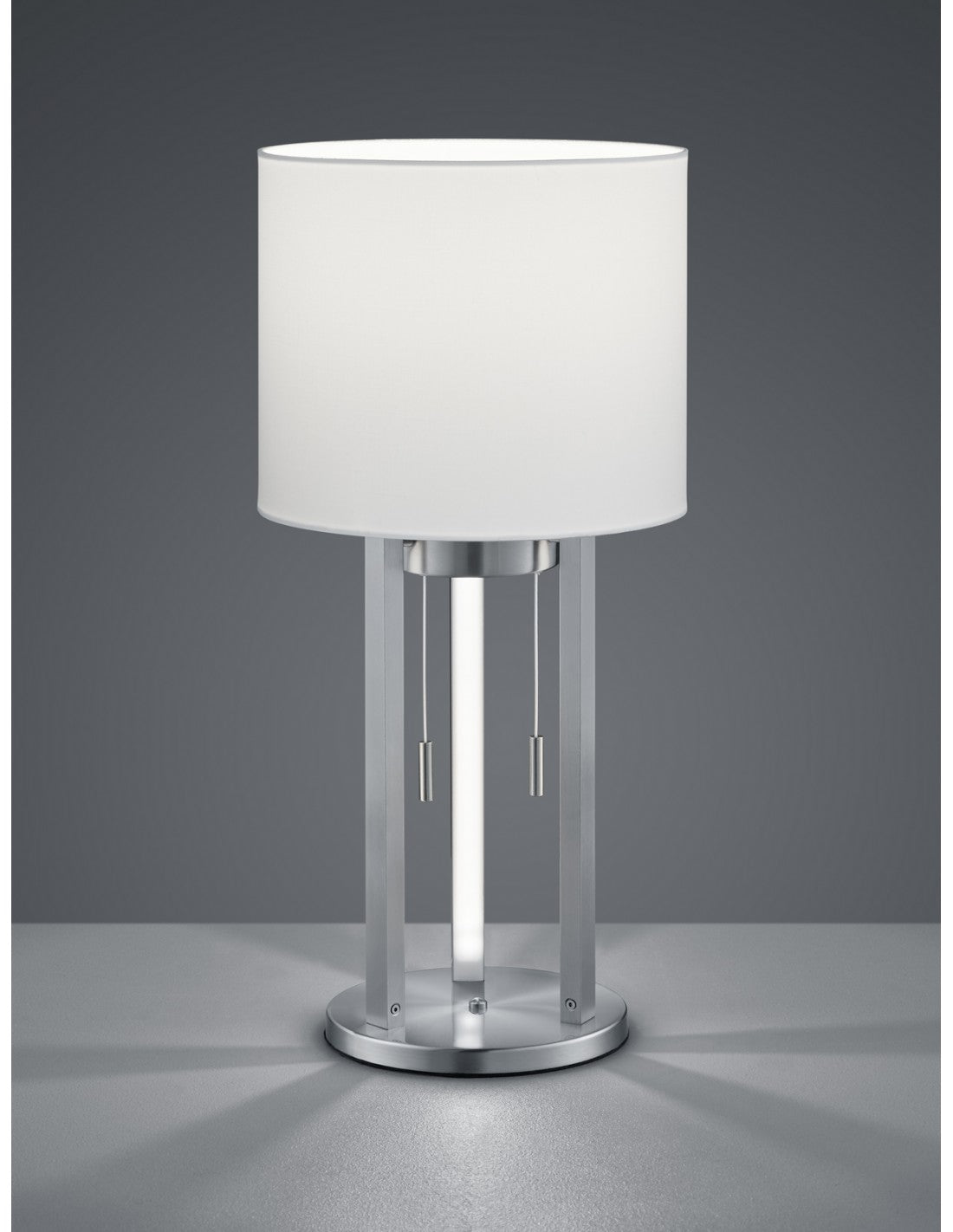 Glühlampen, Tandori Nichel Paralume Bianco Ø25 cm Trio Lighting