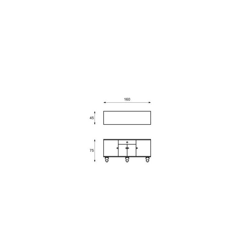 Madia 4, 1 Schublade in der Marke Marrone 47x 160x Std. 75 cm