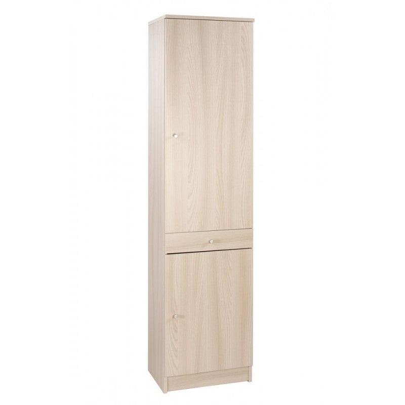 Mehrzweckschrank mit zwei Türen und einer Schublade in Light Olmo 46x34x h183 cm