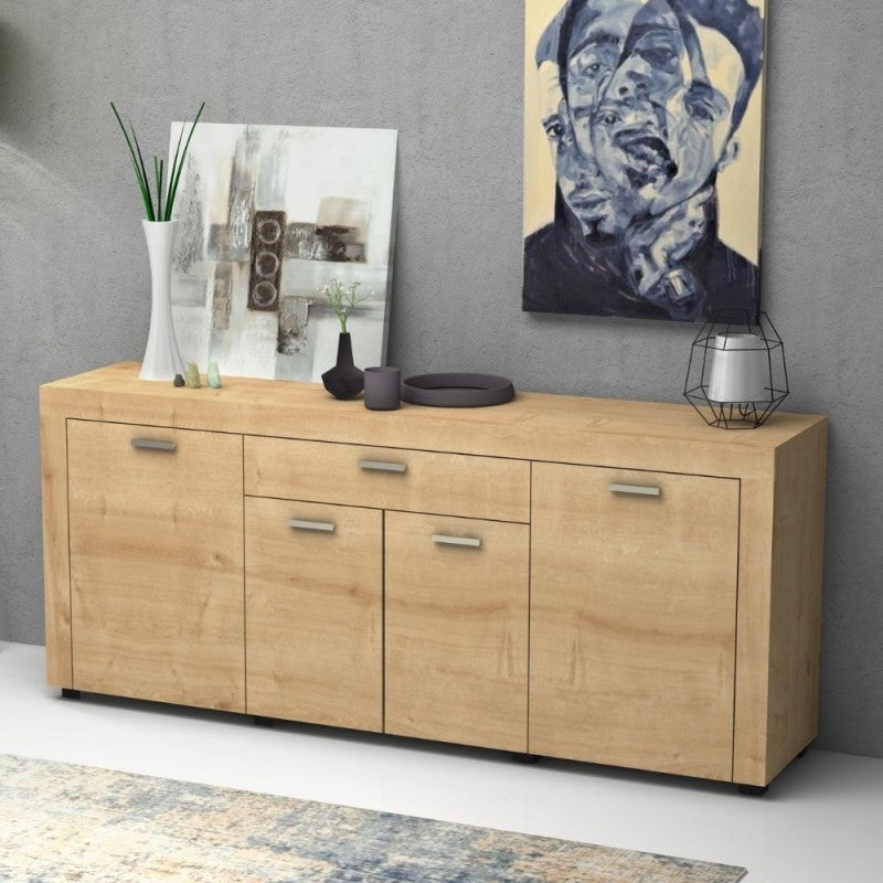 Sideboard mit vier Türen und einer Schublade Eiche FIESTA 177x40x h76 cm