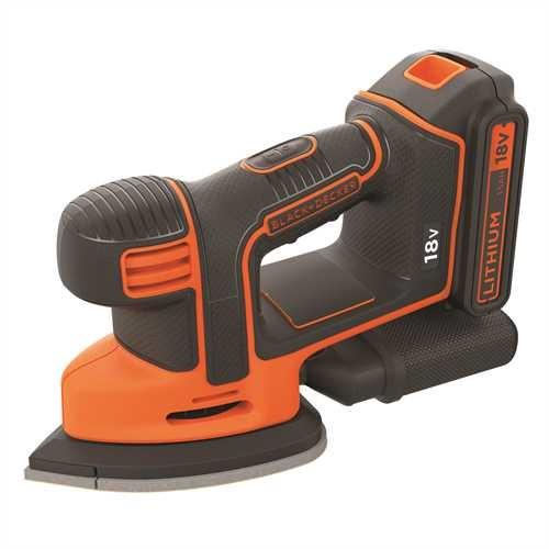 Black and Decker Multifunktions-Handschleifer mit 18-V-Lithiumbatterie