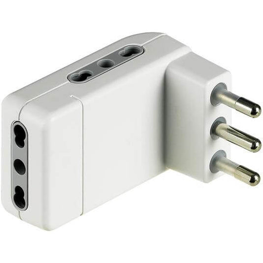 Bticino S3606De Adapter für L-Typ-Steckdose (IT), weiß