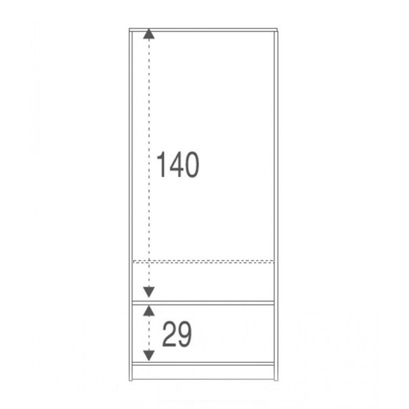 Mehrzweckschränke Zwei-zwei-Zoll-Schubladen: Bianco 77x52x h182 cm