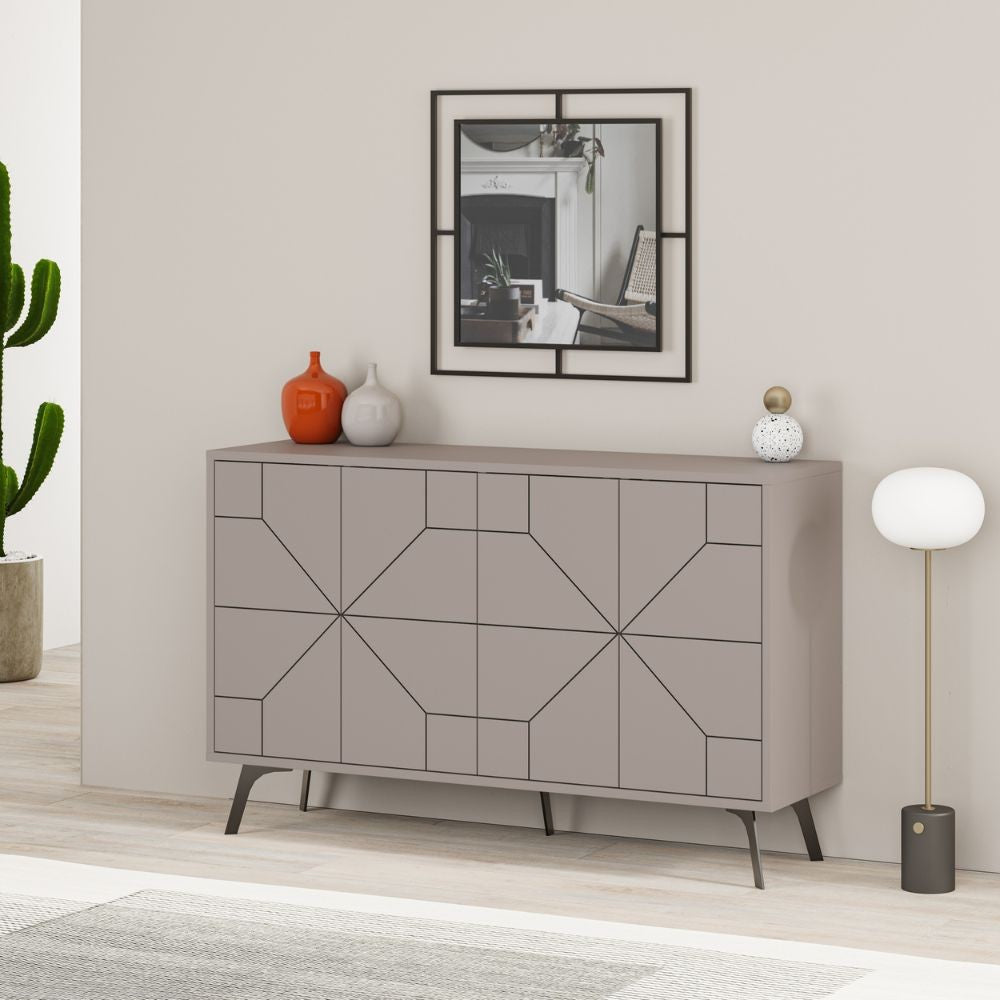 Sideboard Dune 2 Türen Taube Farbe 123 cm