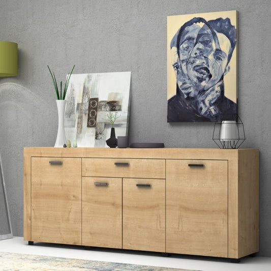 Sideboard mit vier Türen und einer Schublade Eiche FIESTA 177x40x h76 cm