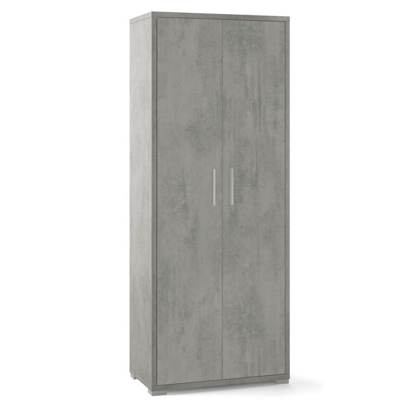 Mehrzweck-Hochschrank mit zwei Türen Beton Cemento 71x41x h199 cm