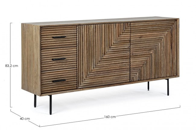 Sideboard 2-Türen 3 Schubladen aus Holz Darsey