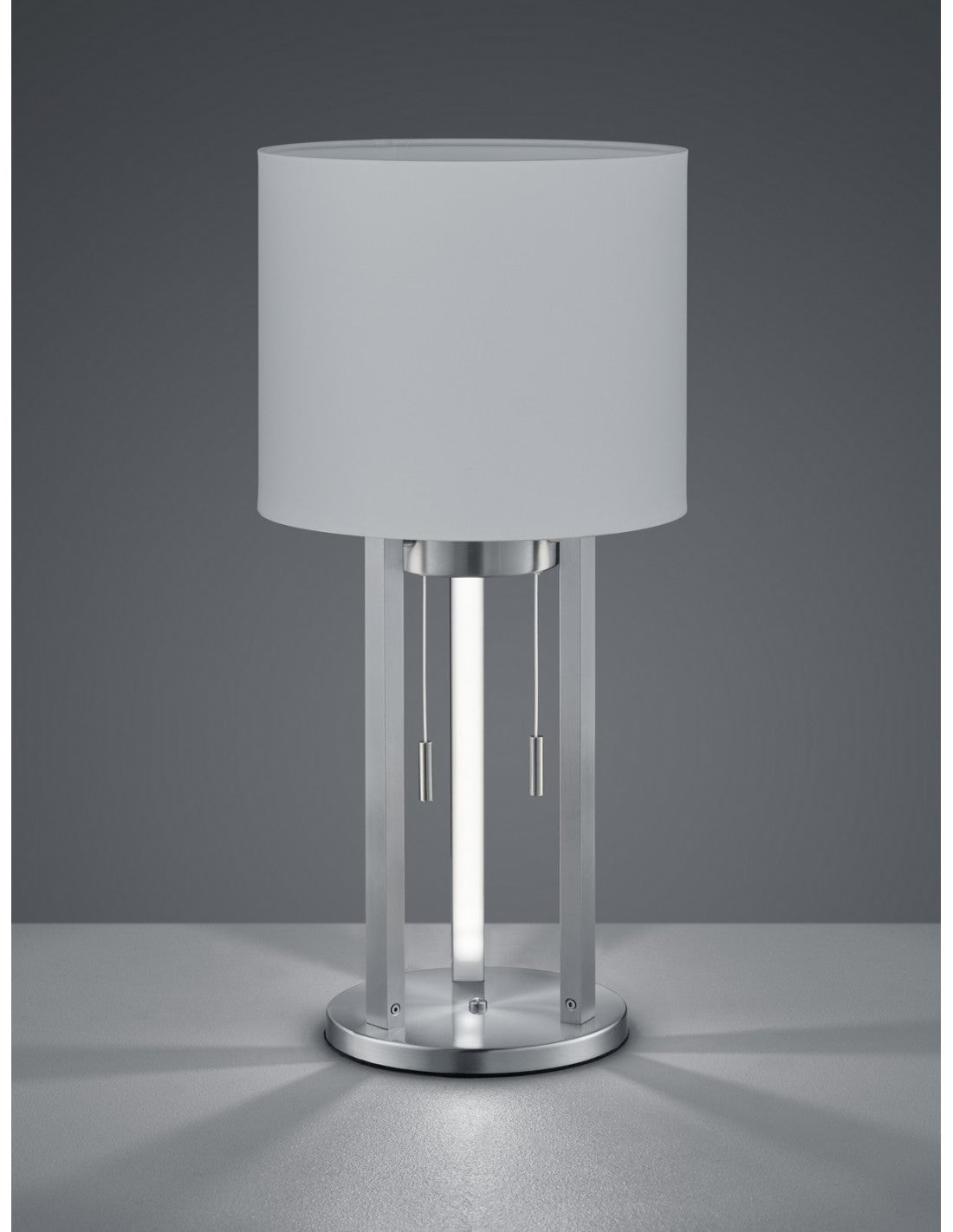 Glühlampen, Tandori Nichel Paralume Bianco Ø25 cm Trio Lighting