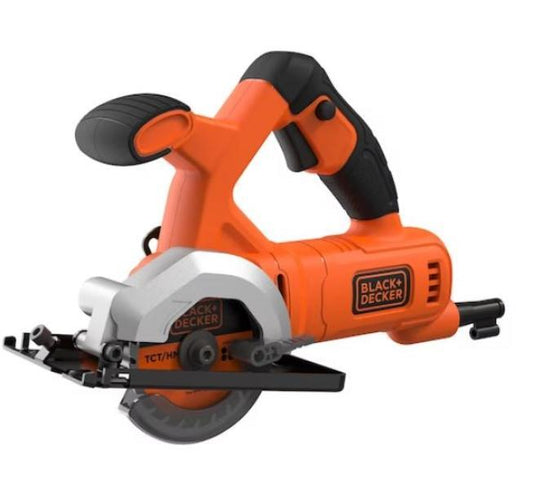 Black and Decker Mini-Kreissäge 400 W 85 mm mit zwei Sägeblättern im Lieferumfang Bes510-Qs