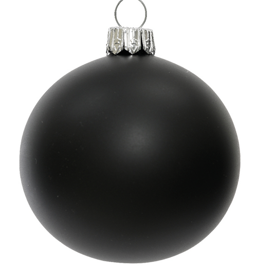 Opake schwarze Weihnachtskugel Ø6