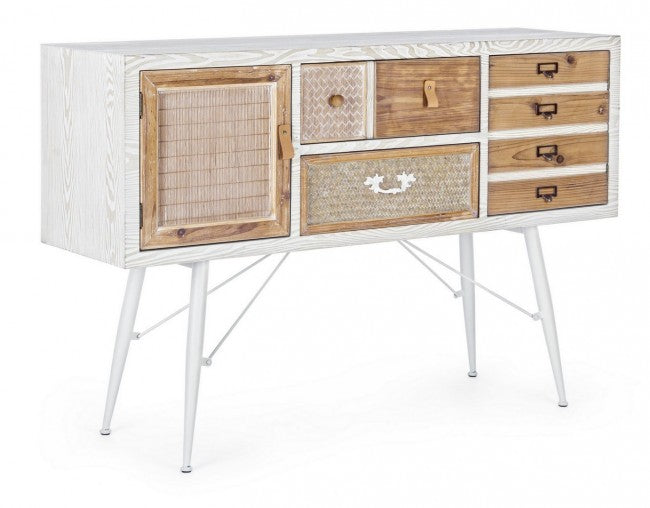 Credenza 2 ante 2 Schubladen Eloise, Naturholz 80h cm