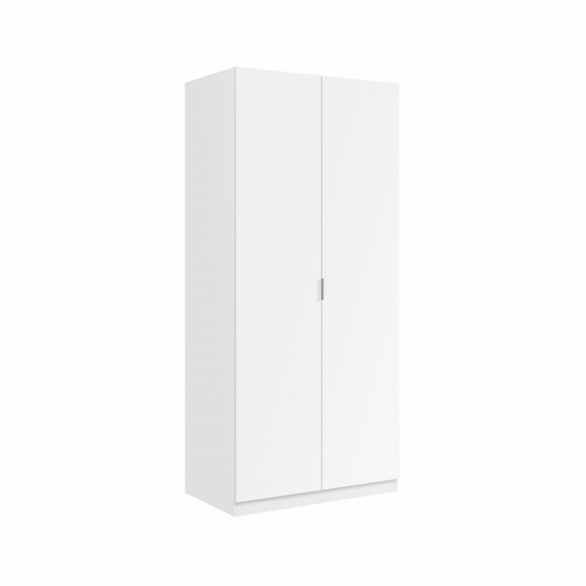 Kleiderschrank 2 Türen 2 Schubladen cm. 81 x 52 x 180h Weiß