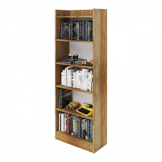 Mobile Libreria colore noce country 6 ripiani h. 180x64x29 cm