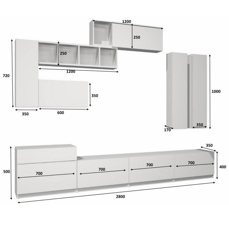 Sie haben vier Rebellen mit sechsundsechzig bis 50 cm DOMINO Rovere DOMINO 280x35x h 40-50 cm